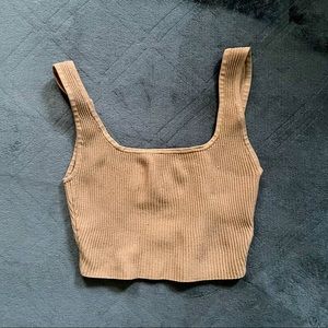 Beige/tan Crop Tank from Aritzia !